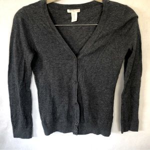 Grey Button Up Sweater